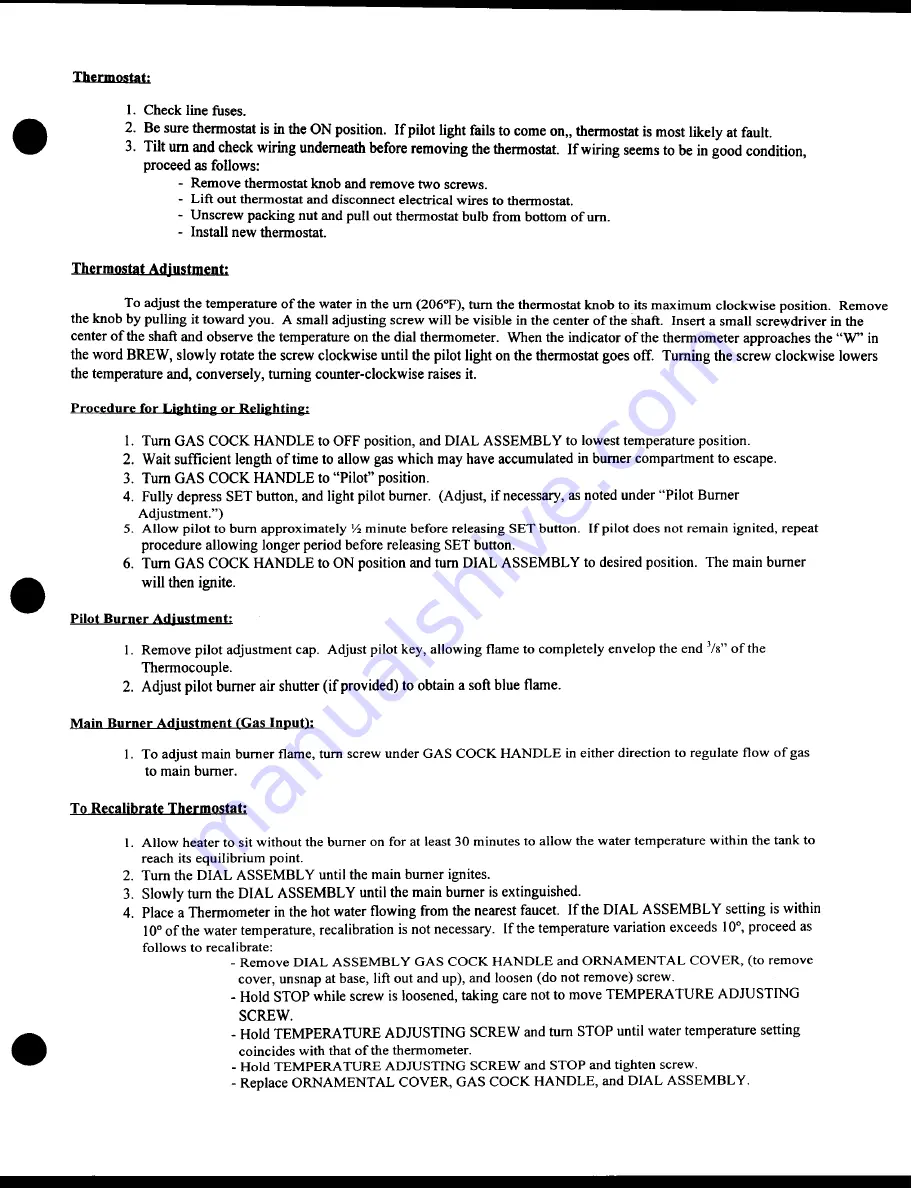 Cecilware MPO-3 Operation Manual Download Page 3