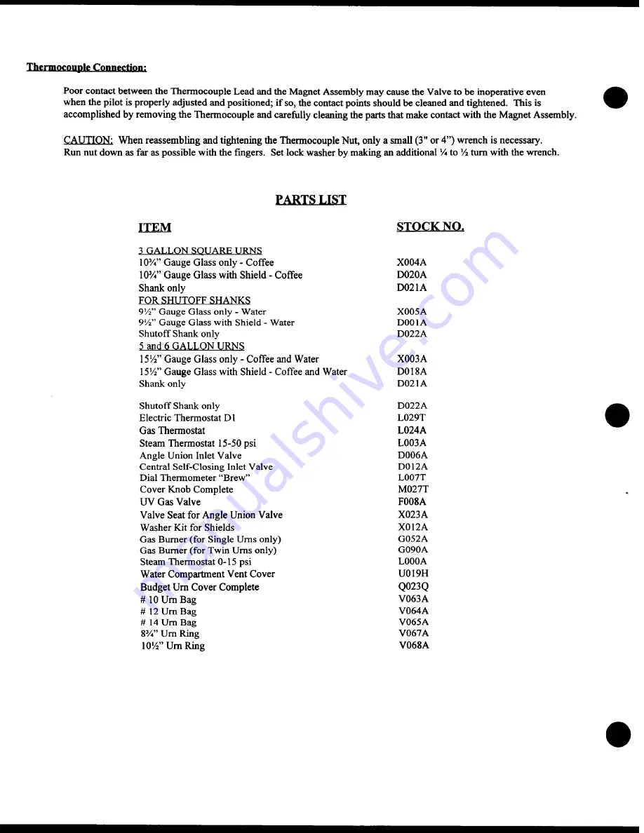 Cecilware MPO-3 Operation Manual Download Page 4