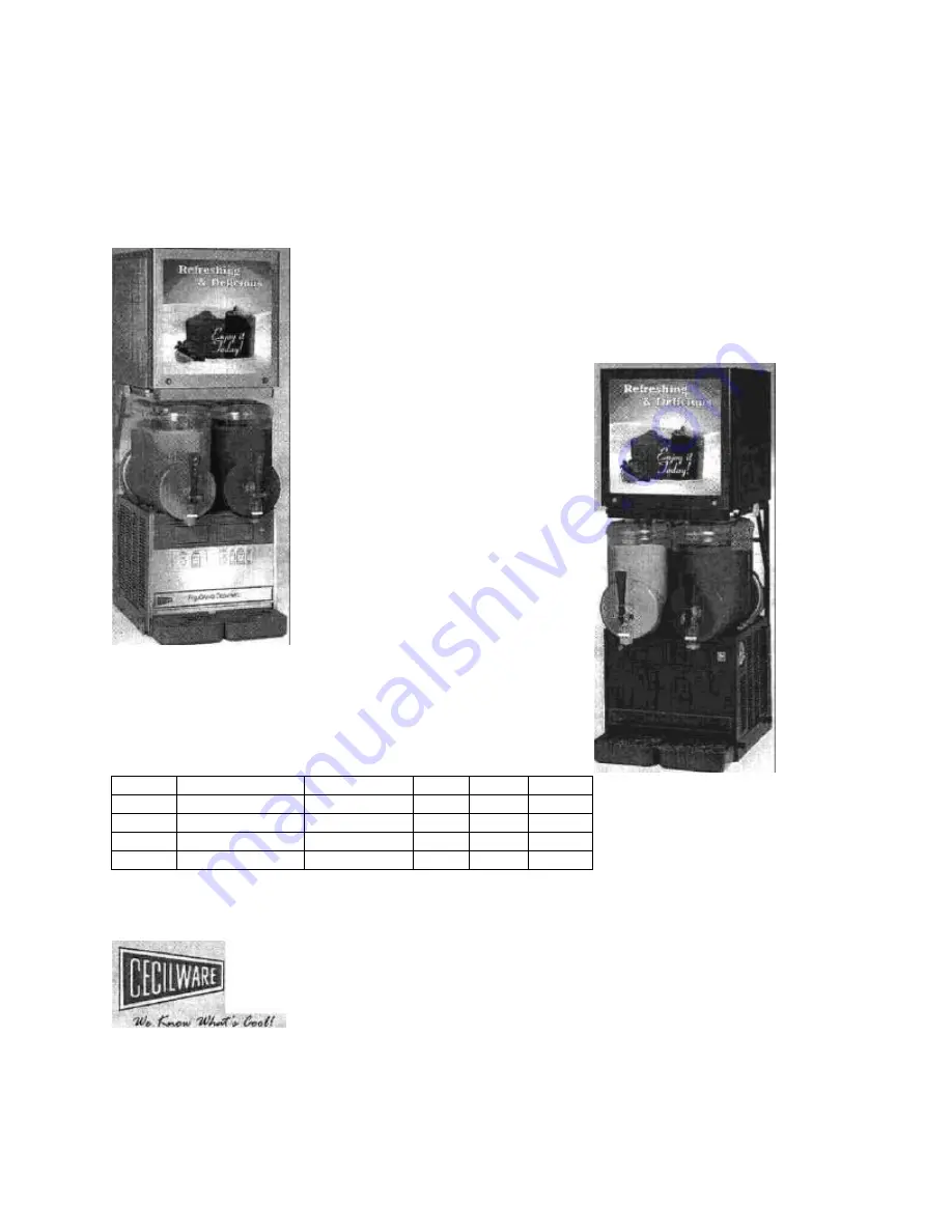 Cecilware PAF2-BL Service Manual Download Page 1