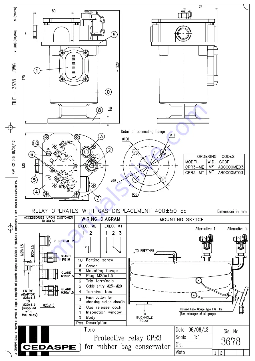 Cedaspe CPR3 Installation, Operation And Maintenance Manual Download Page 4