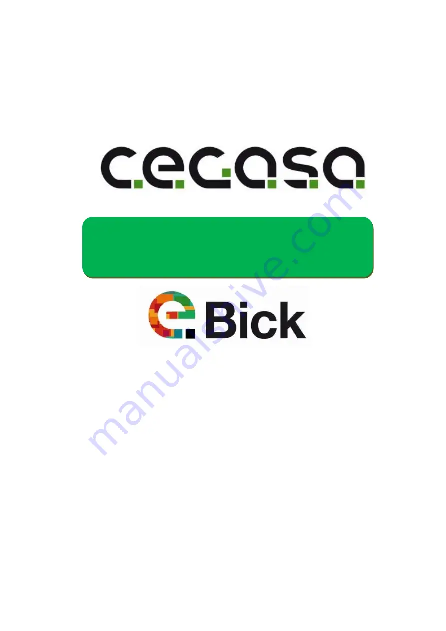 Cegasa eBick MCP Series User Manual Download Page 1