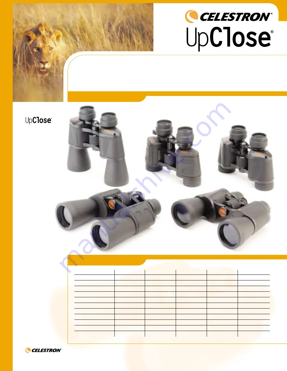 Celestron UpClose 10-30x50 Specifications Download Page 1