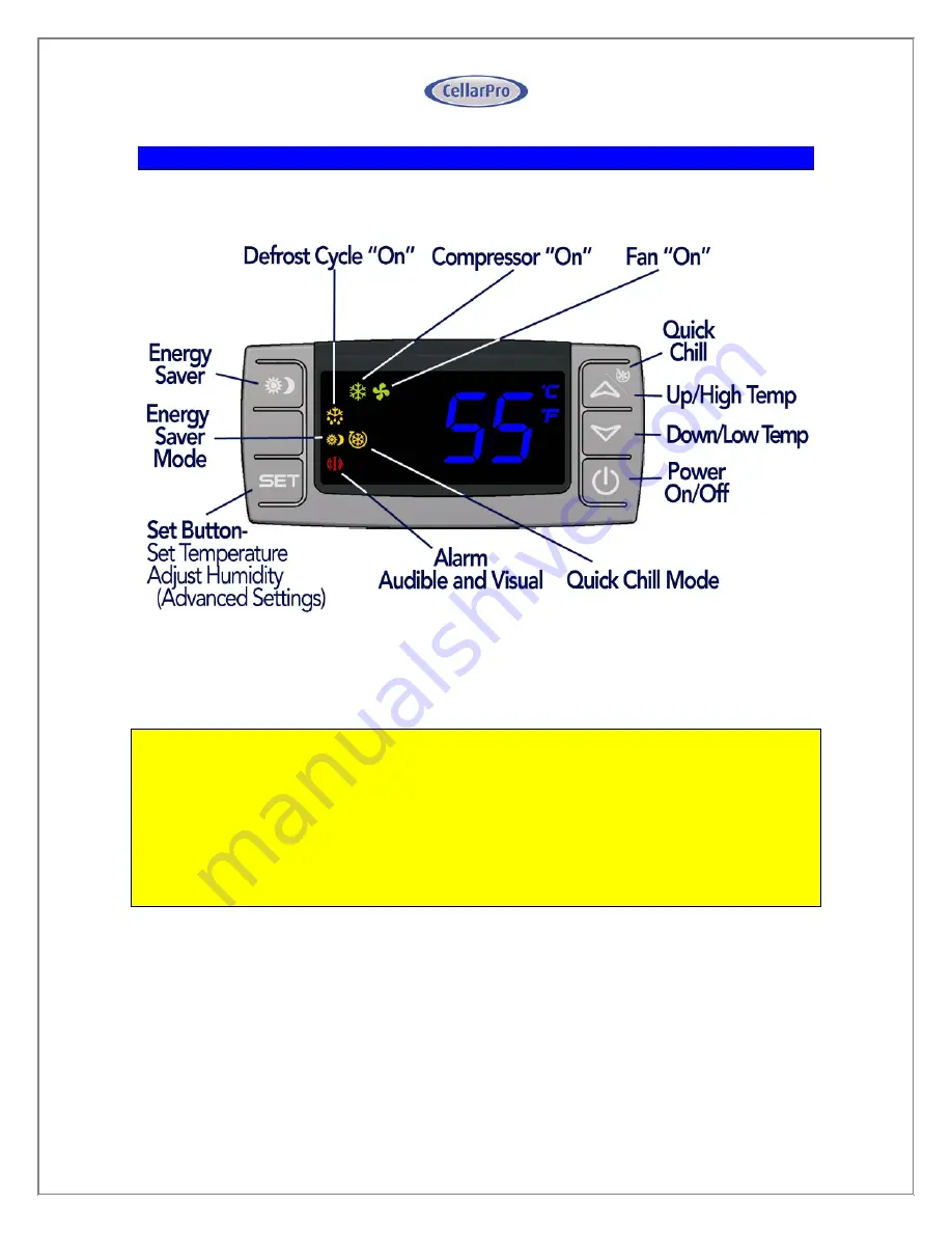 CellarPro 1800QT Owner'S Manual Download Page 15