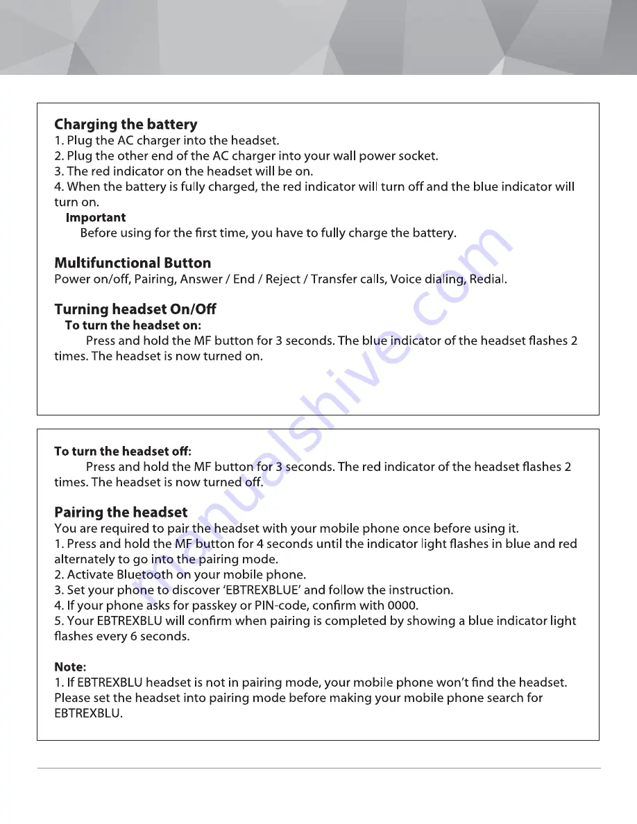 Cellet EBTREXBLU User Manual Download Page 2