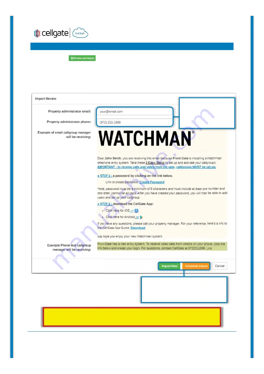 CellGate WATCHMAN W461 Quick Install Manual Download Page 26