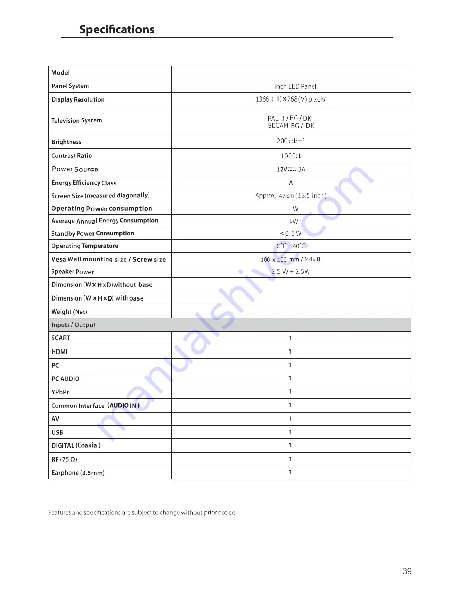 Cello C20230DVB-LED User Manual Download Page 43