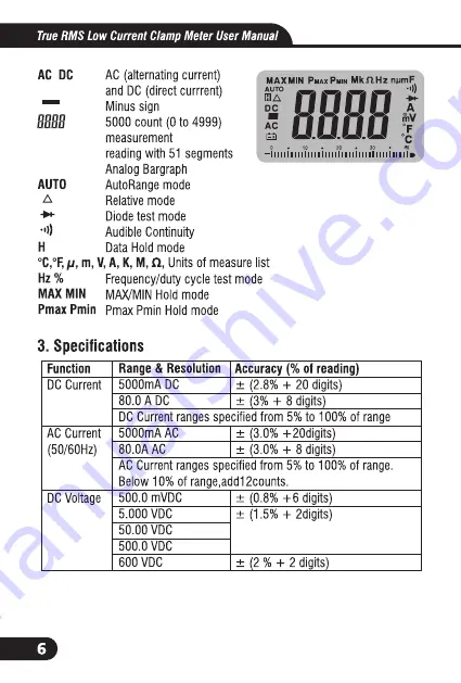 CEM DT-338 User Manual Download Page 6