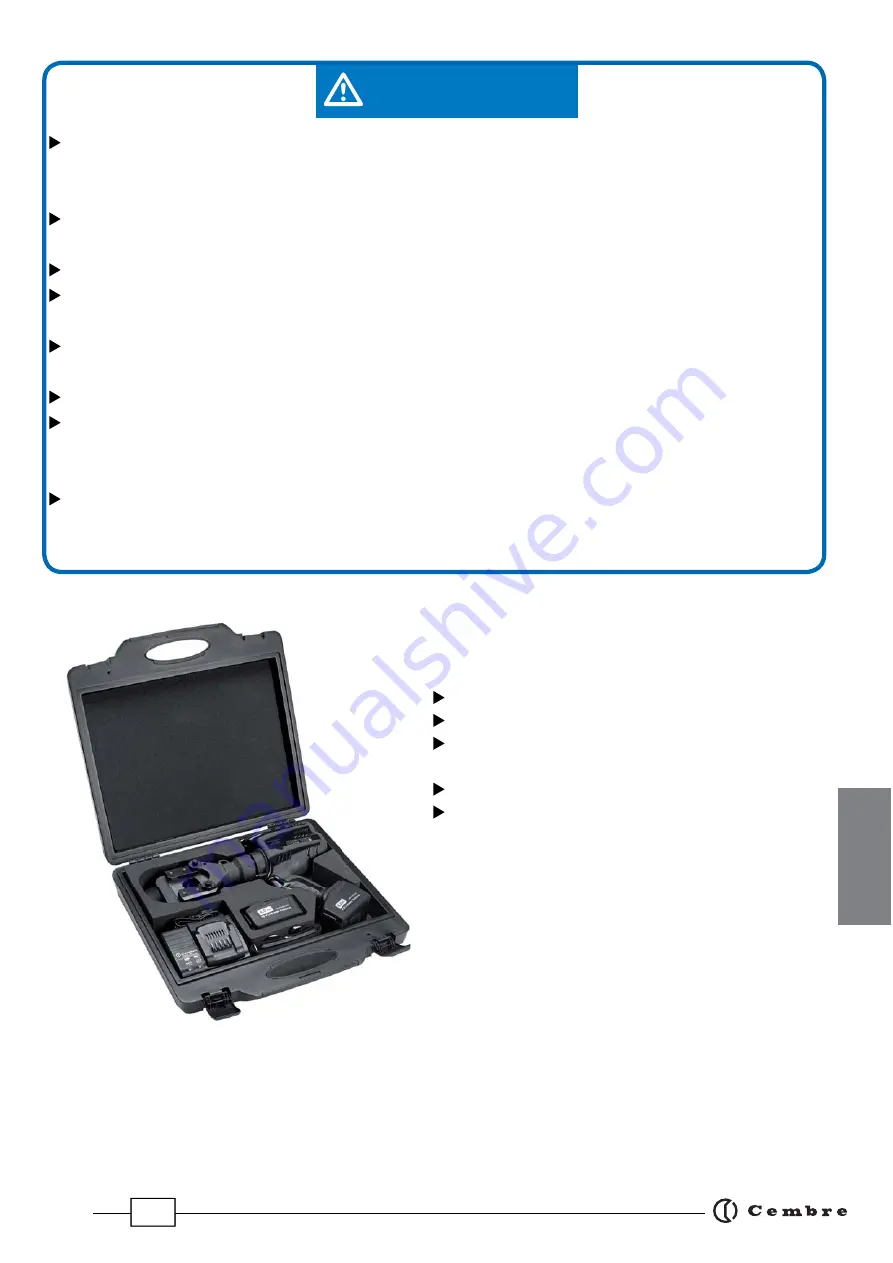 Cembre B-TC450 Operation And Maintenance Manual Download Page 21