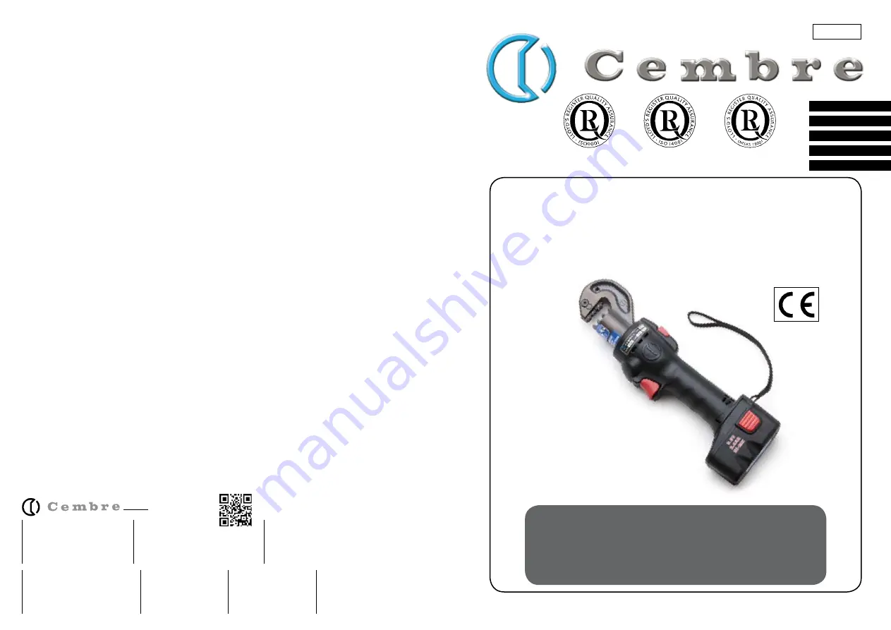 Cembre B15D Operation And Maintenance Manual Download Page 1