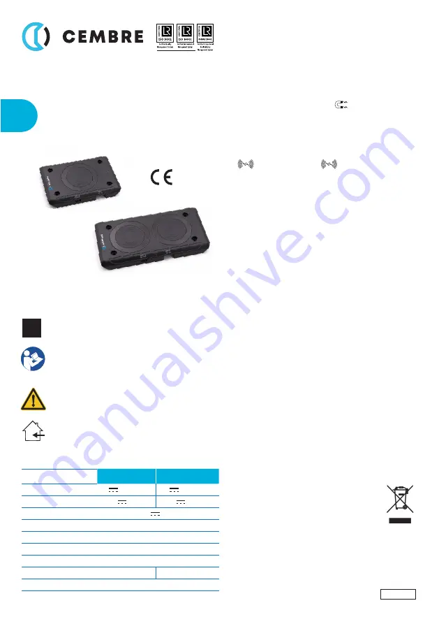 Cembre BCB1-W Скачать руководство пользователя страница 1