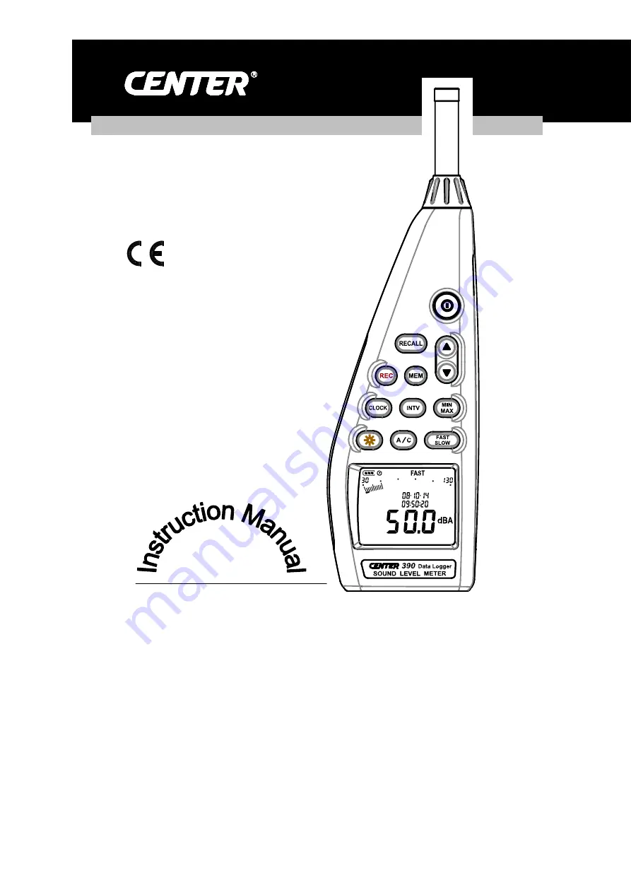 Center 390 Instruction Manual Download Page 1