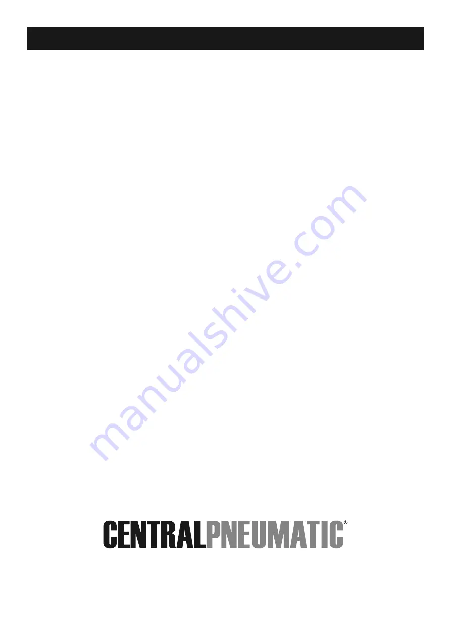 Central Pneumatic 93458 Owner'S Manual & Safety Instructions Download Page 16