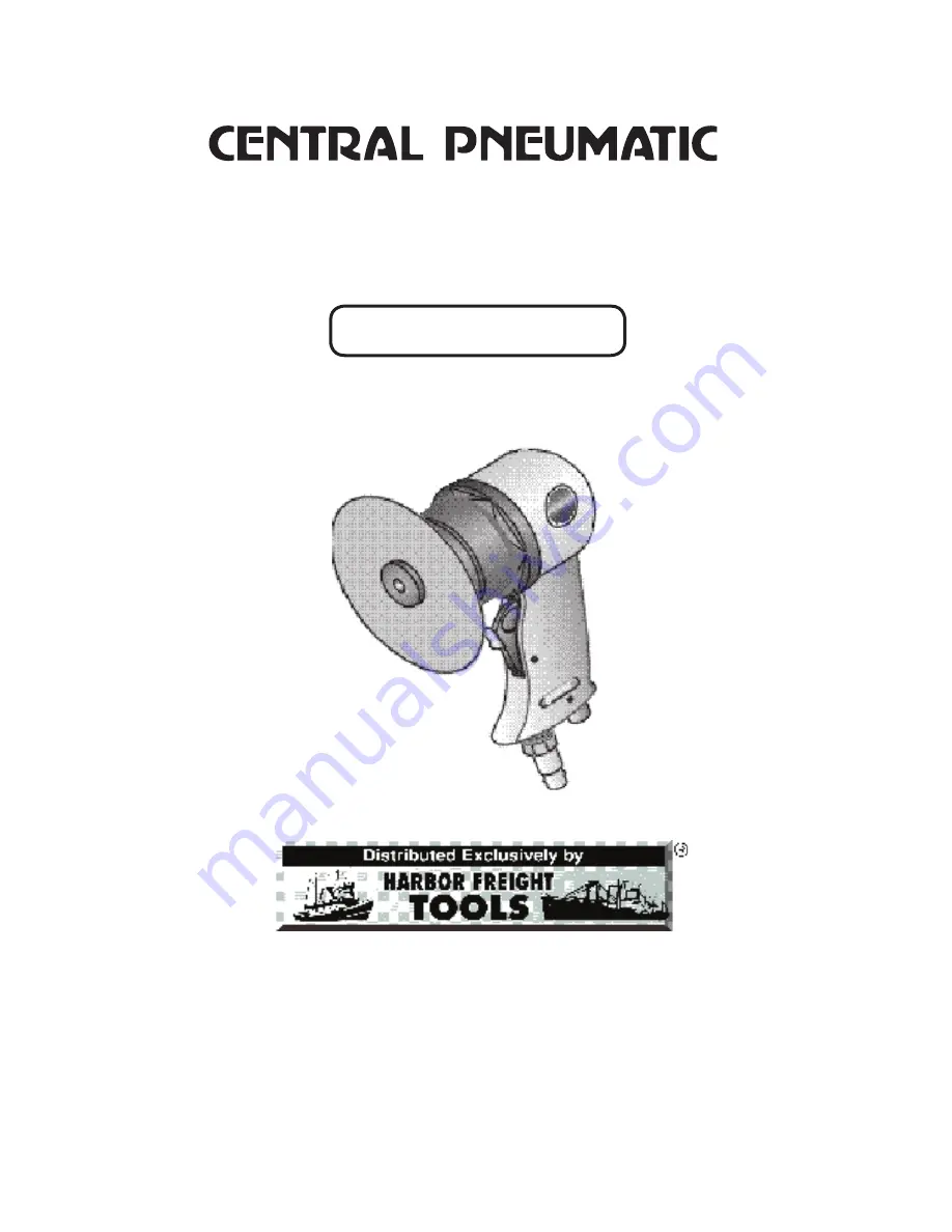 Central Pneumatic 97187 Assembly And Operating Instructions Manual Download Page 1