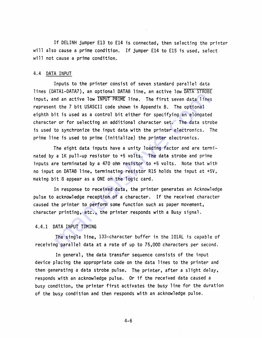 Centronics 101AL Technical Manual Download Page 30