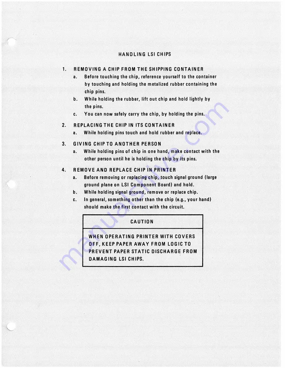 Centronics 101AL Technical Manual Download Page 119