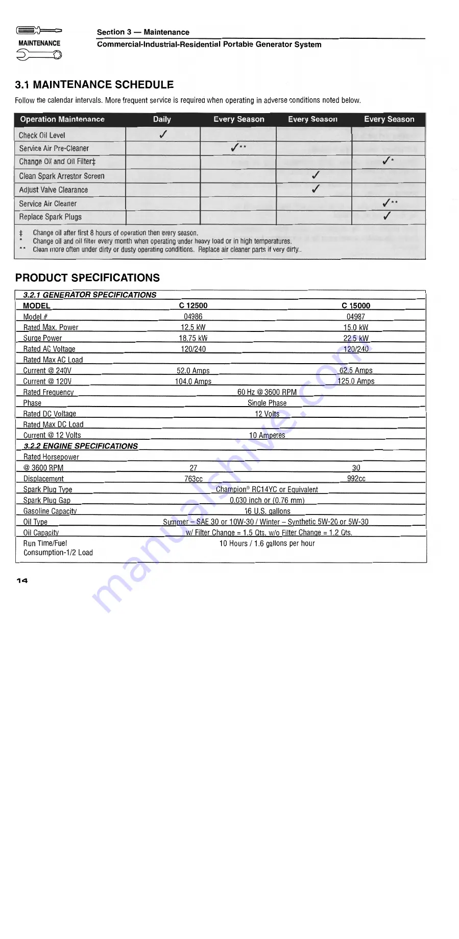 Centurion 4986 Owner'S Manual Download Page 16