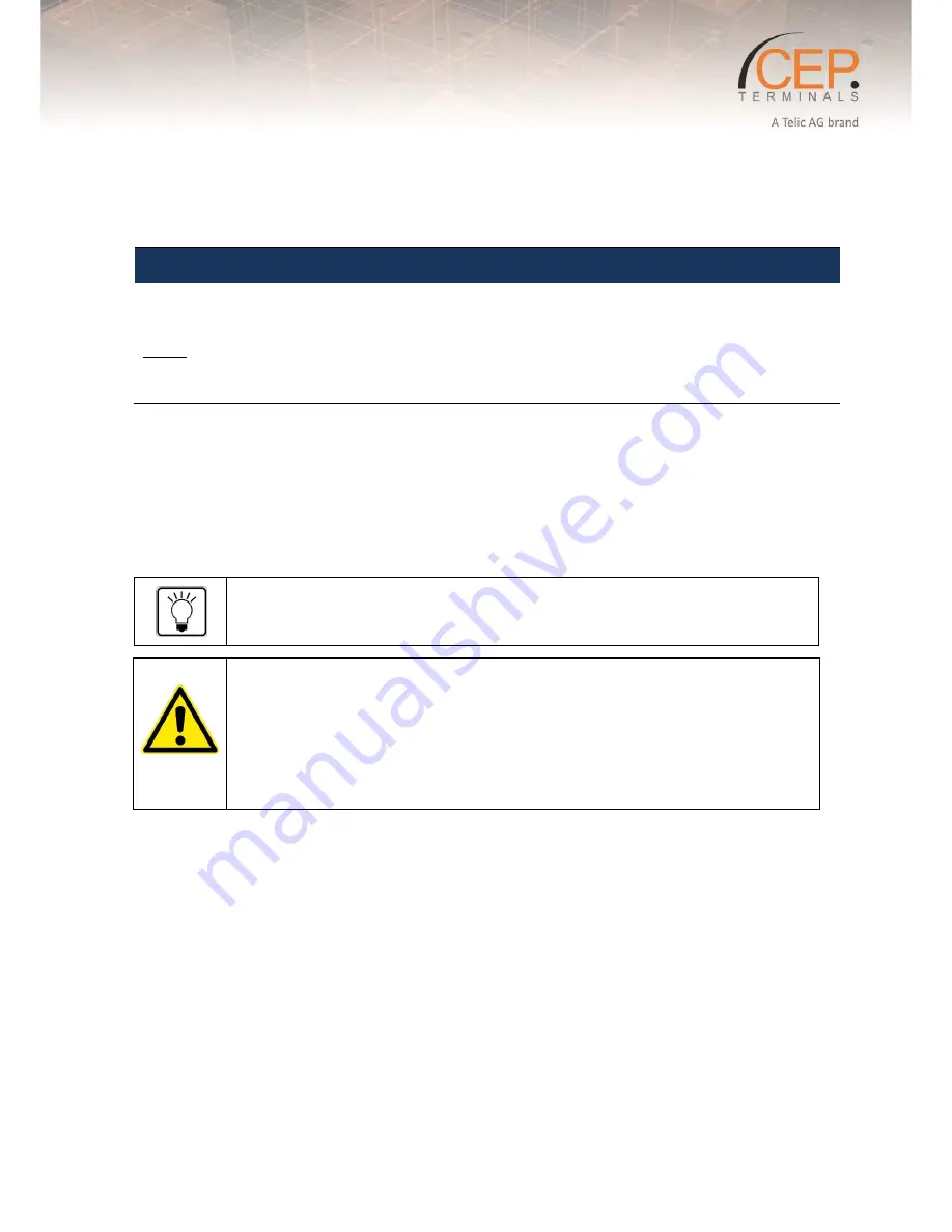 CEP Terminals GT910 G User Manual Download Page 22