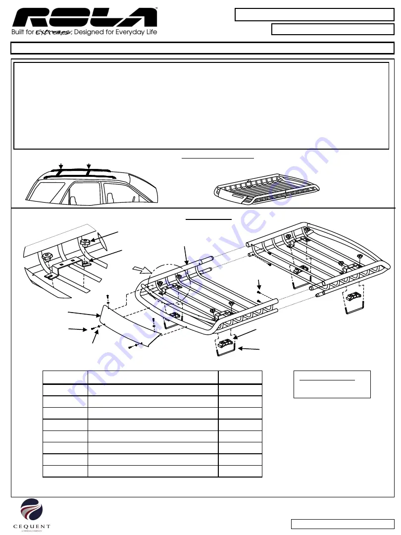 Cequent Performance Products Rola 59504 Installation Instructions Manual Download Page 1