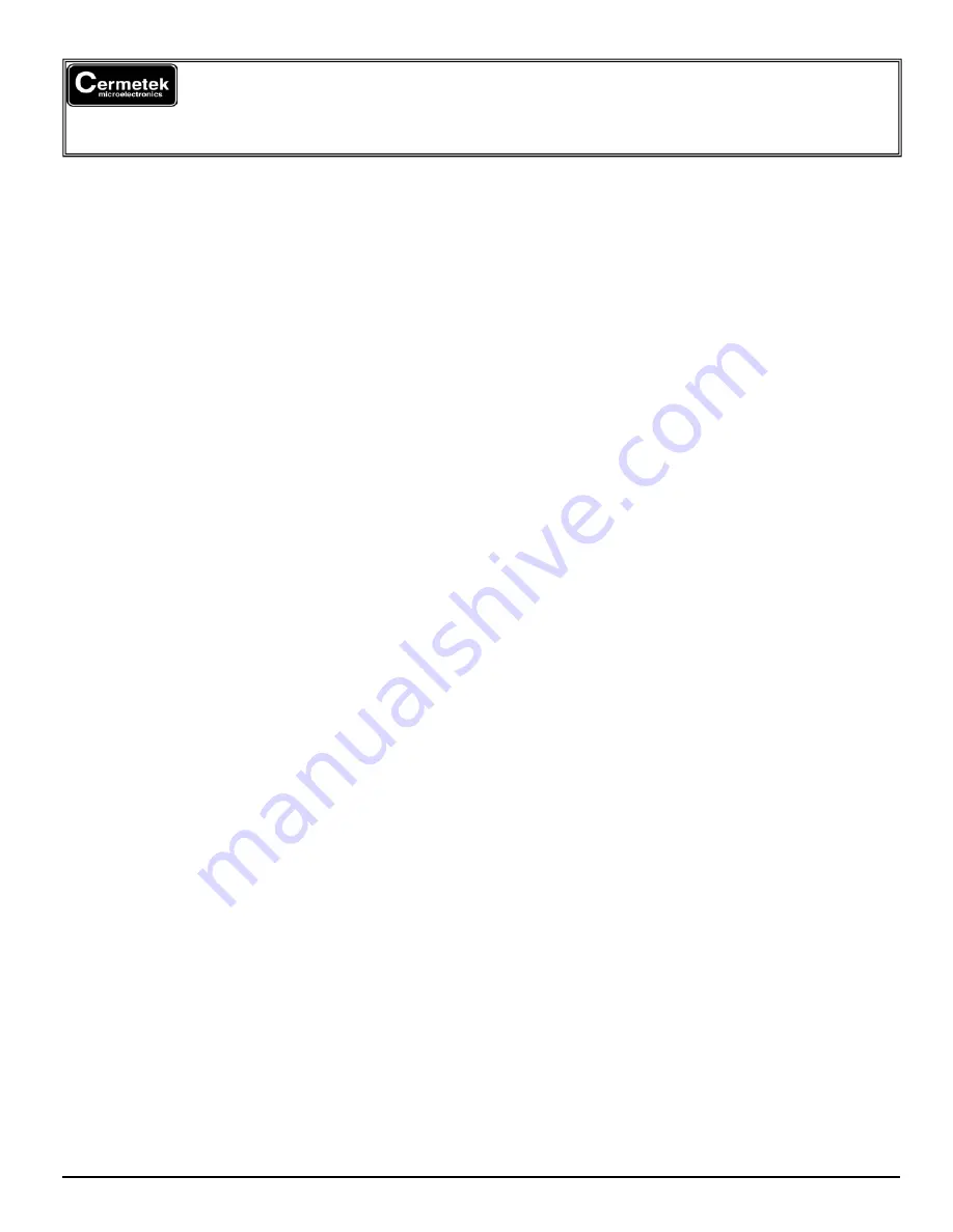 Cermetek CH2165 Manual Download Page 1