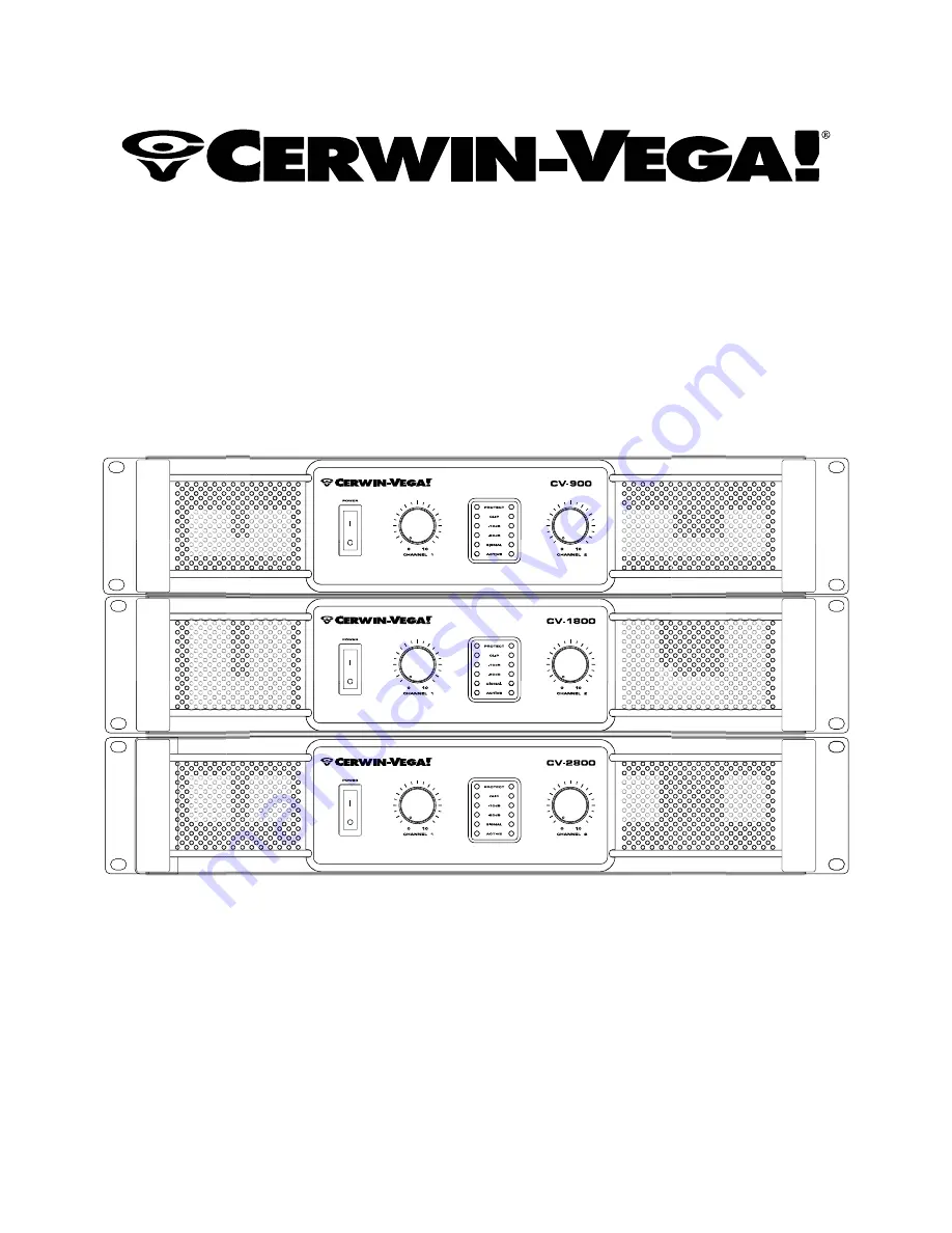 Cerwin-Vega CV-1800 Скачать руководство пользователя страница 1