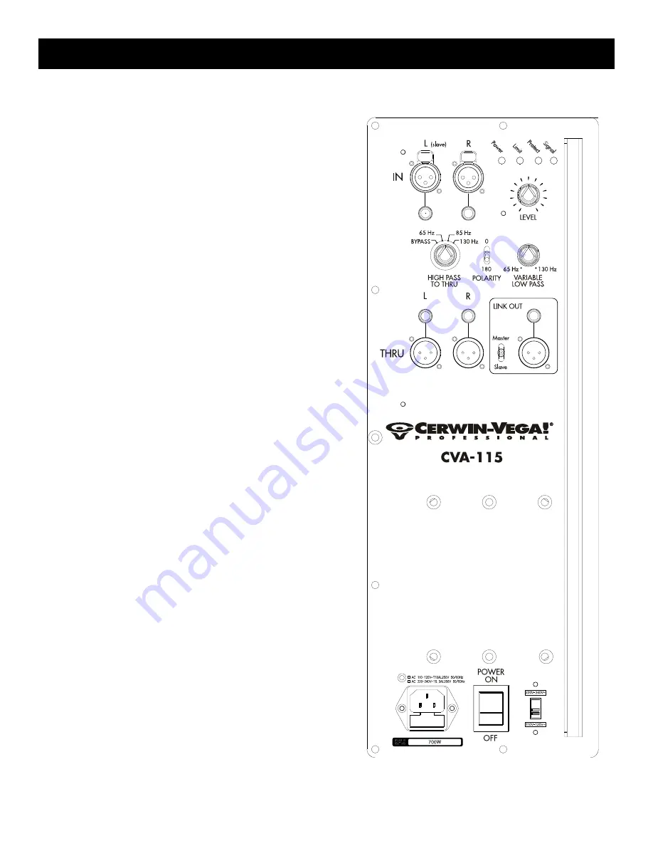 Cerwin-Vega CVA-115 User Manual Download Page 17