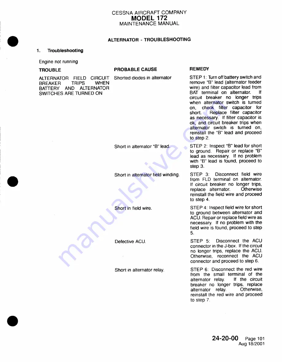 Cessna 172 Series 1996 Maintenance Manual Download Page 352