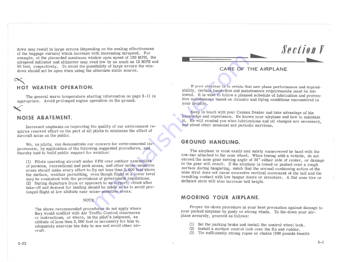 Cessna Cardinal RG 1974 Owner'S Manual Download Page 36