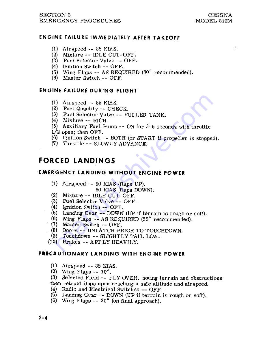 Cessna Centurion 210M 1977 Pilot Operating Handbook Download Page 26