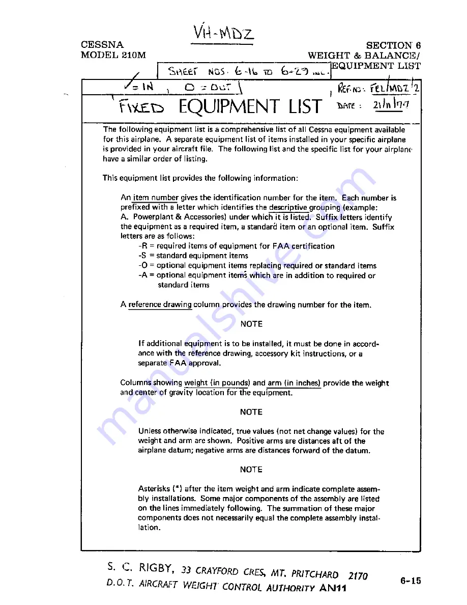 Cessna Centurion 210M 1977 Pilot Operating Handbook Download Page 110