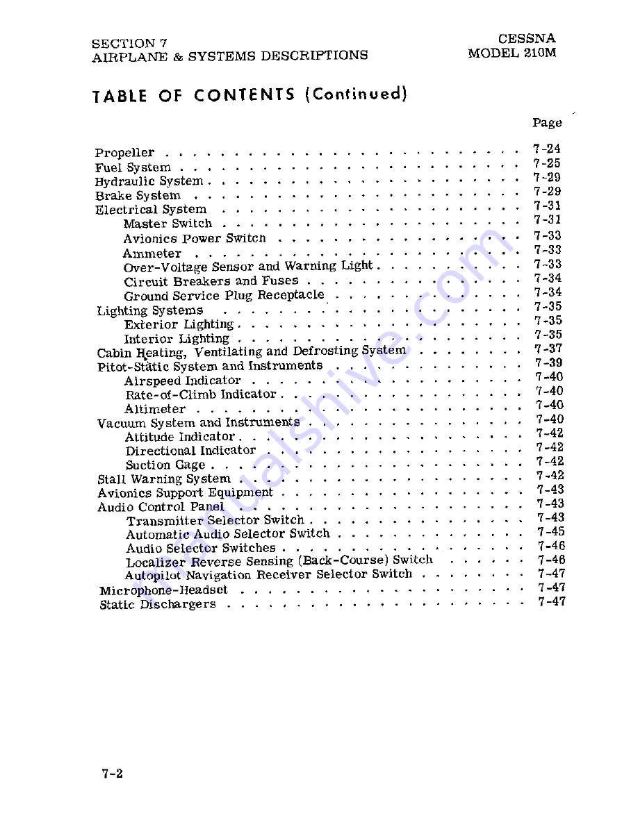 Cessna Centurion 210M 1977 Pilot Operating Handbook Download Page 125