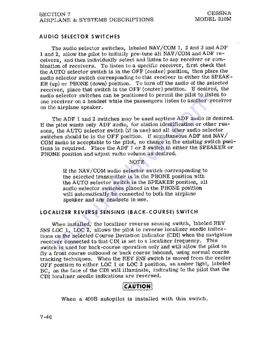 Cessna Centurion 210M 1977 Pilot Operating Handbook Download Page 169