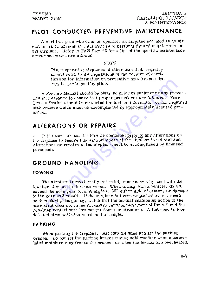 Cessna Centurion 210M 1977 Pilot Operating Handbook Download Page 177