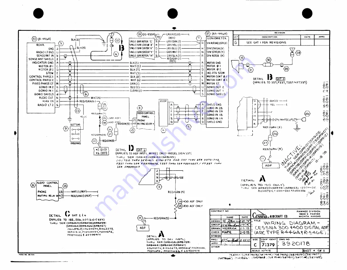 Cessna PRESSURIZED SKYMASTER II P337H Скачать руководство пользователя страница 251