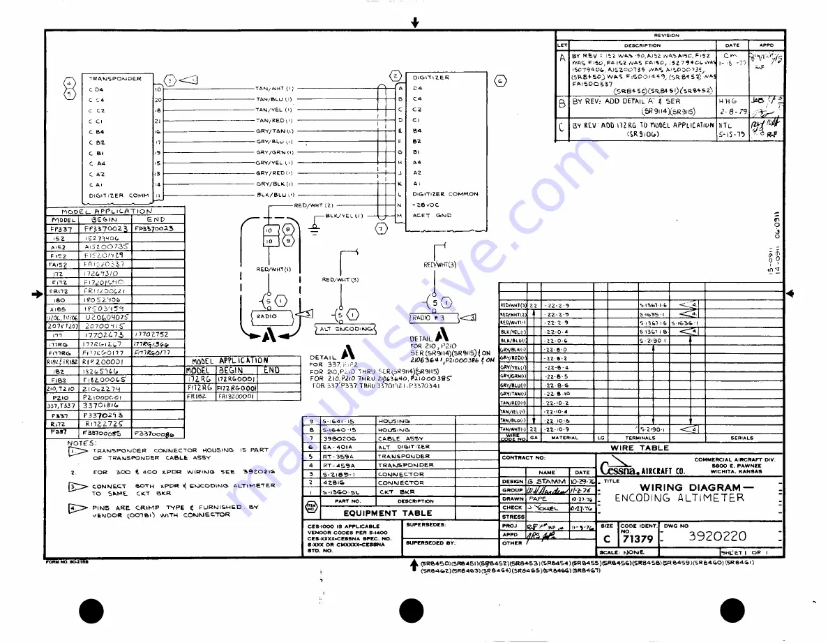 Cessna PRESSURIZED SKYMASTER II P337H Service & Parts Manual Download Page 288