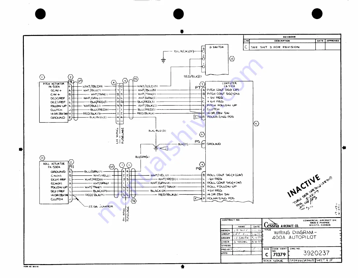 Cessna PRESSURIZED SKYMASTER II P337H Service & Parts Manual Download Page 319