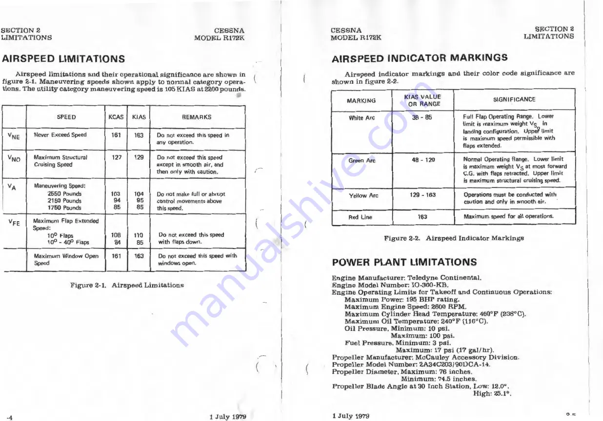 Cessna R172K 1980 Pilot Operating Handbook Download Page 11