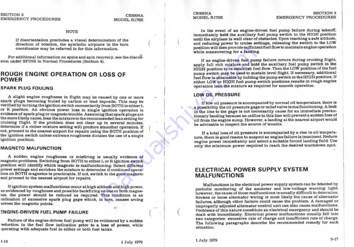 Cessna R172K 1980 Pilot Operating Handbook Download Page 24