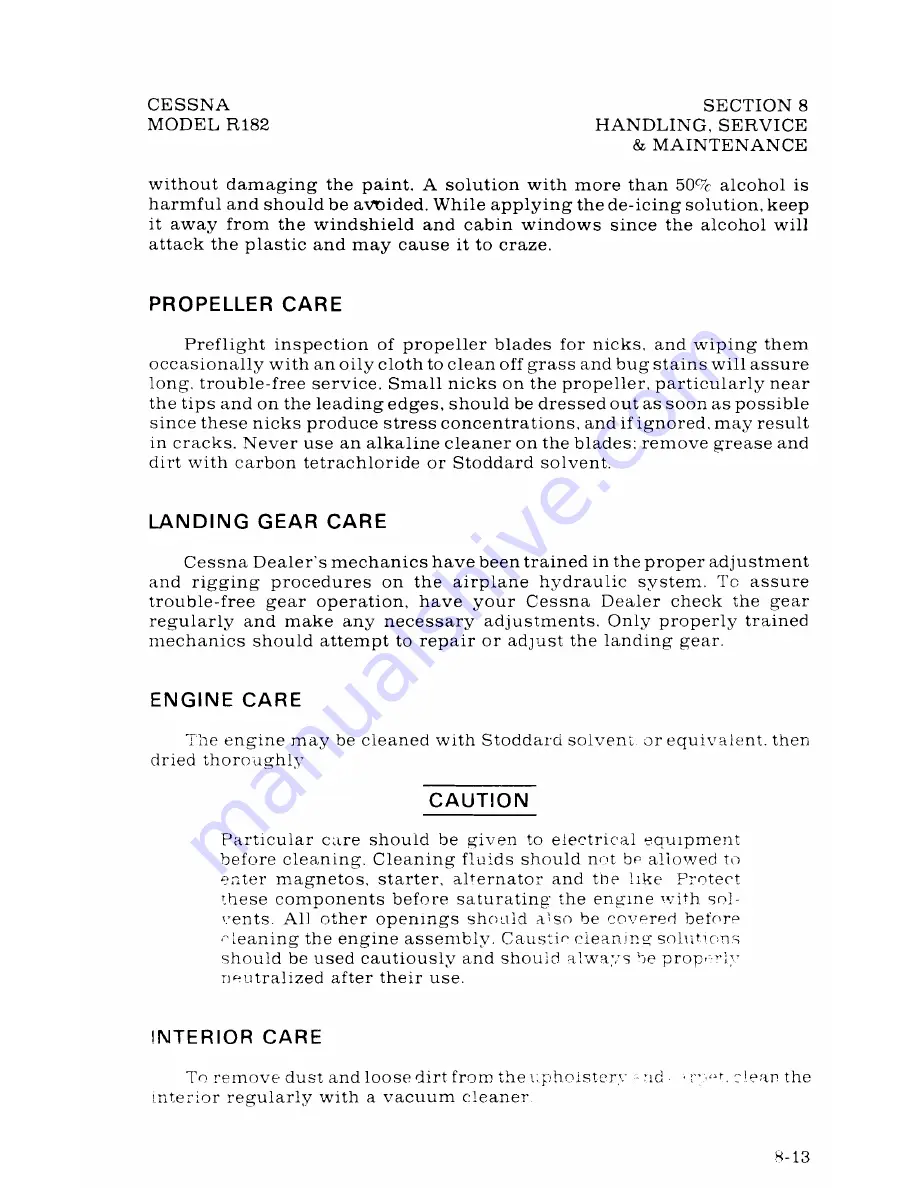 Cessna SKYLANE RG R182 Pilot Operating Handbook Download Page 175