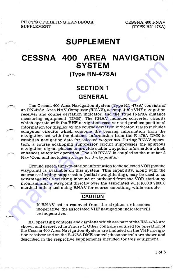 Cessna TURBO CENTURION T210M 1978 Pilot Operating Handbook Download Page 275