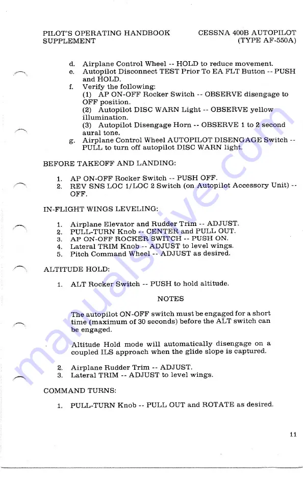 Cessna TURBO CENTURION T210M 1978 Pilot Operating Handbook Download Page 355