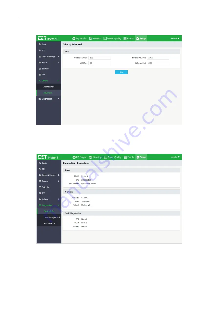 CET iMeter 6 User Manual Download Page 59