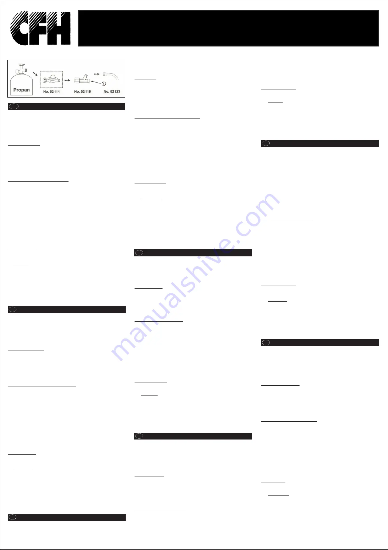 CFH 52 118 Instructions For Use Download Page 1