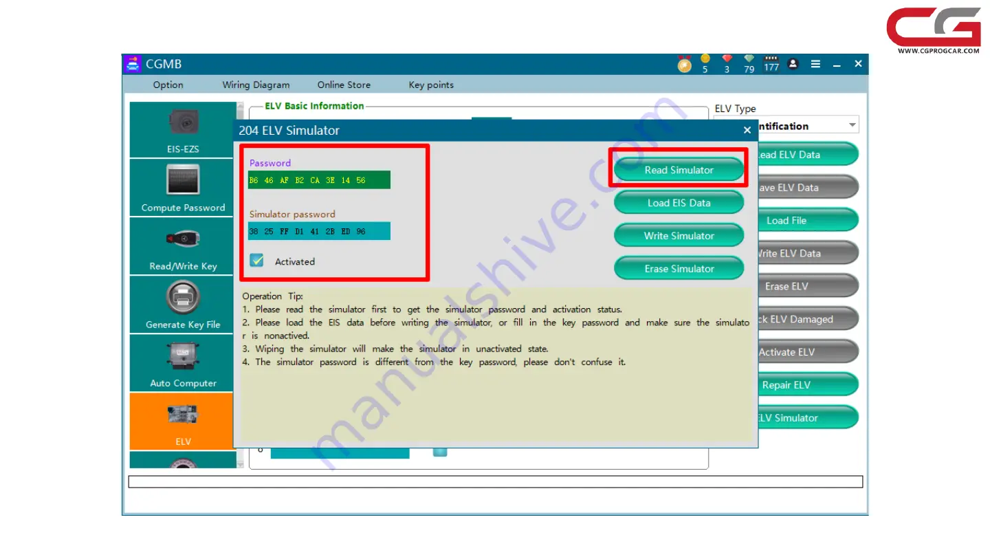 CG ELV Operating Instructions Manual Download Page 21