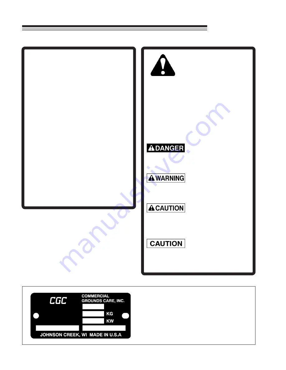 CGC Lawnaire IV Скачать руководство пользователя страница 4