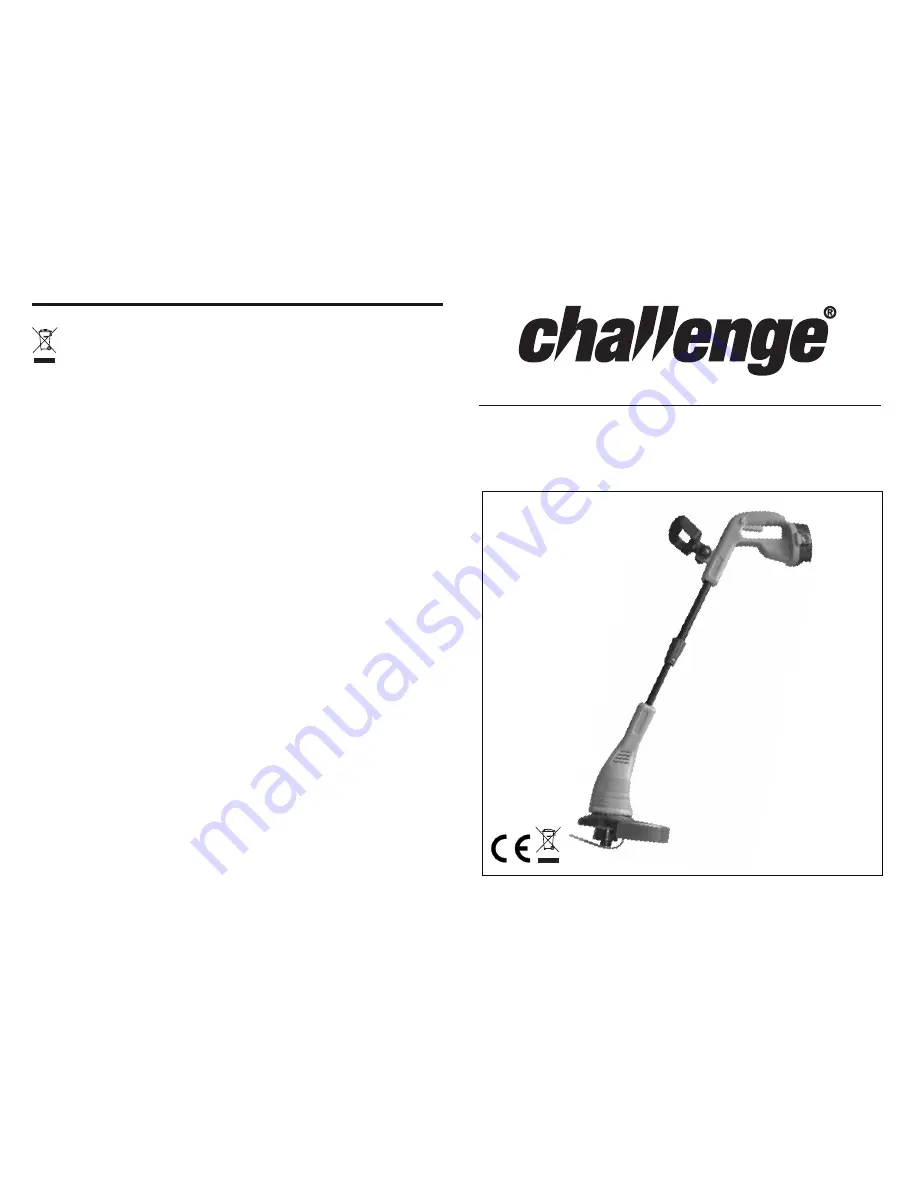 Challenge CGT180 Instruction Manual Download Page 1