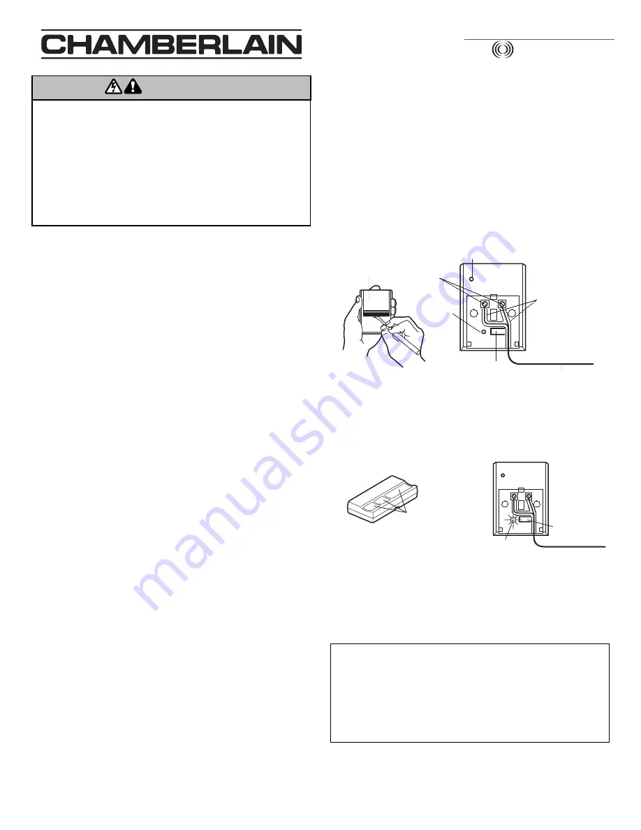 Chamberlain 955D Owner'S Manual Download Page 1