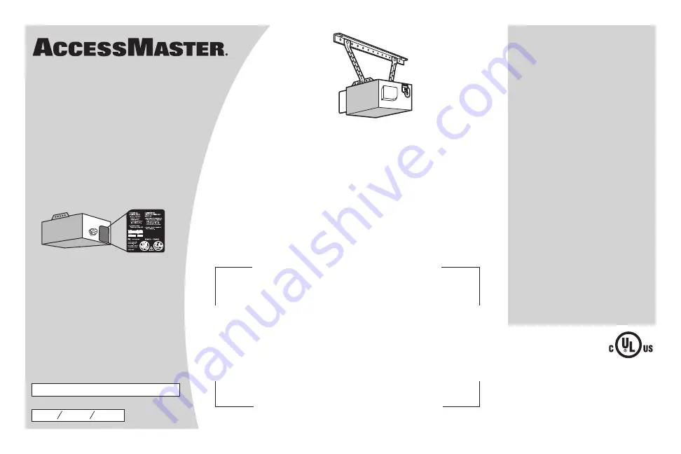 Chamberlain AccessMaster User Manual Download Page 1