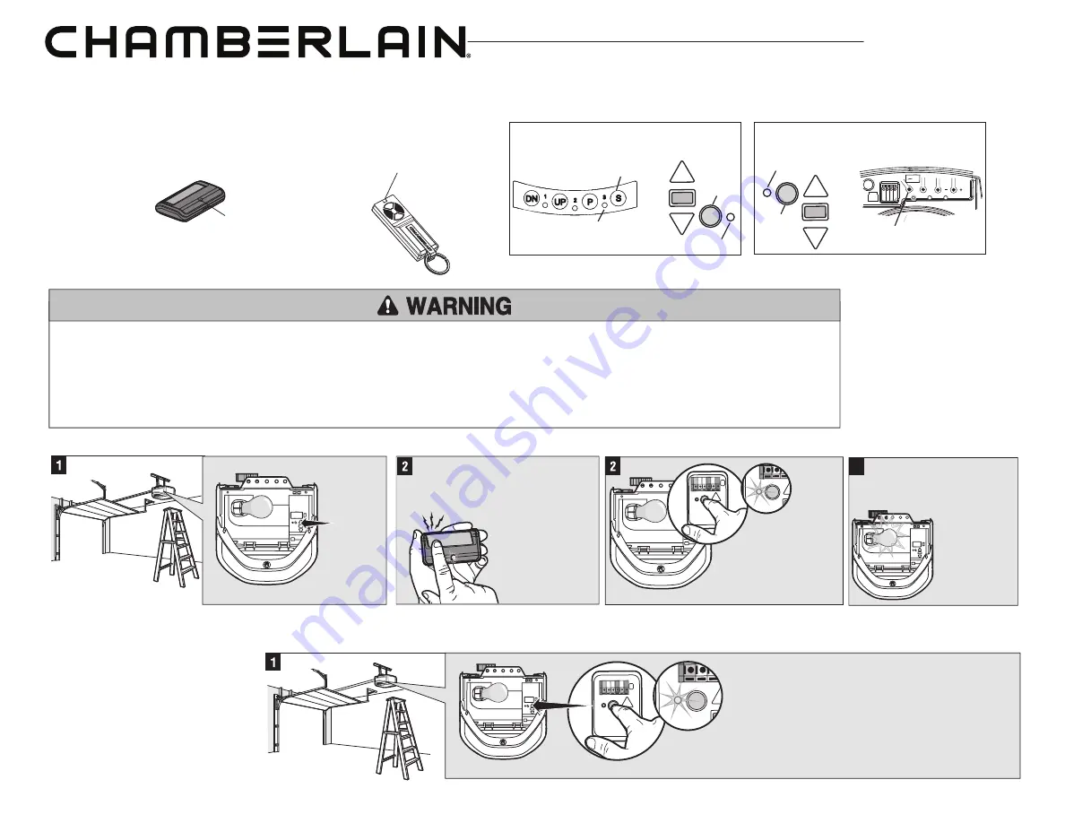 Chamberlain E940C Quick Start Manual Download Page 1