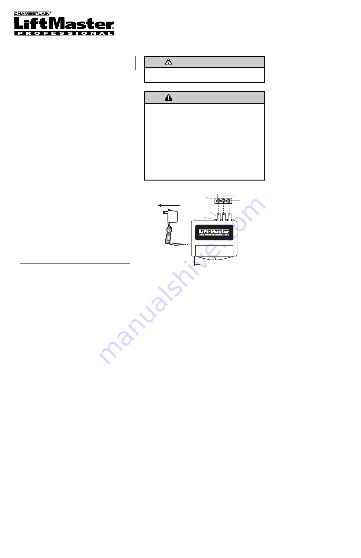 Chamberlain LiftMaster 335LM Security+ Owner'S Manual Download Page 3