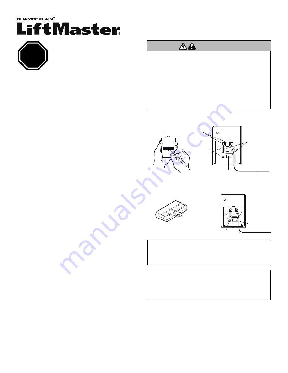 Chamberlain LiftMaster 365LM Installation Manual Download Page 1